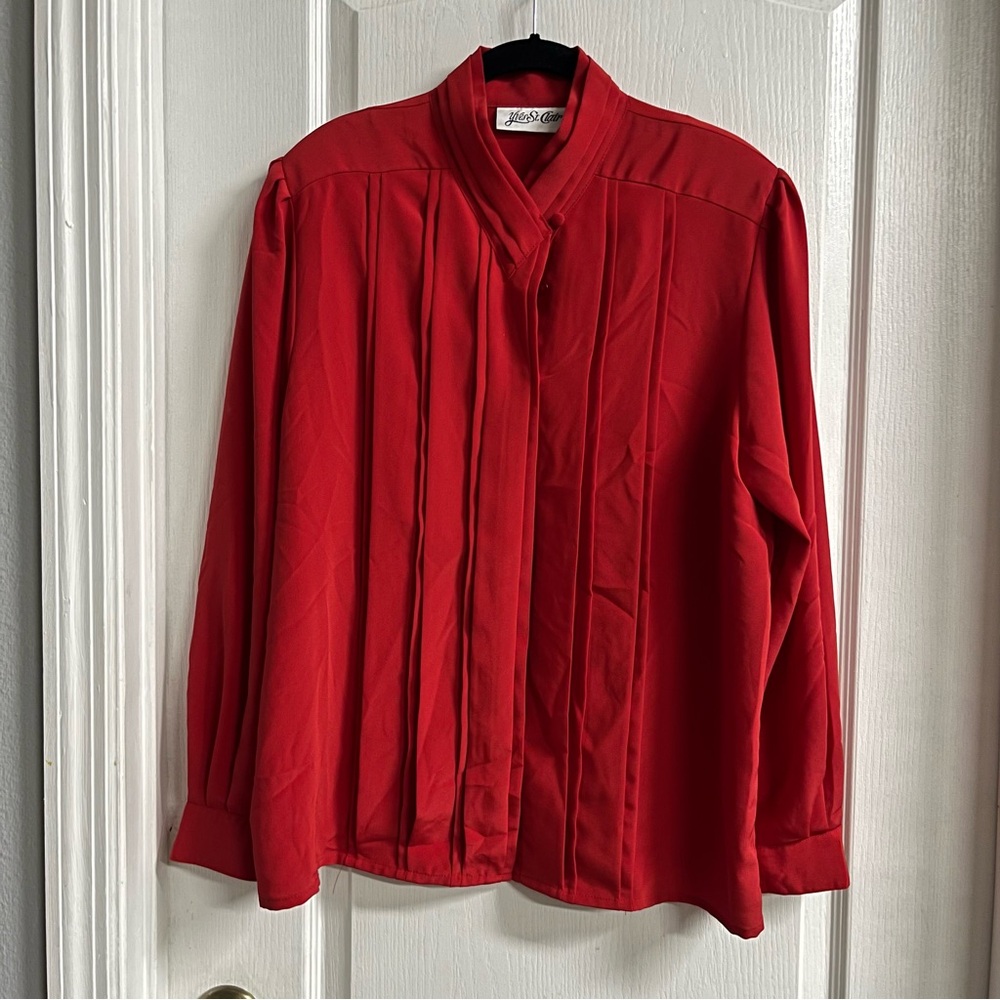 Yves St. Clair Vibrant Red Blouse